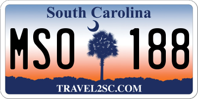 SC license plate MSO188