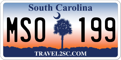 SC license plate MSO199