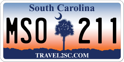 SC license plate MSO211