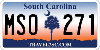 SC license plate MSO271