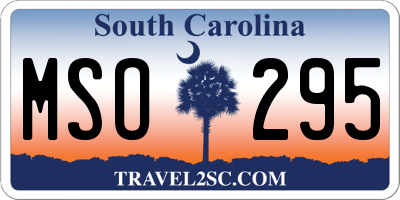 SC license plate MSO295