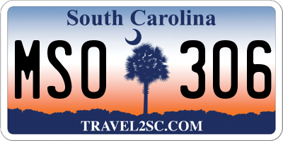 SC license plate MSO306