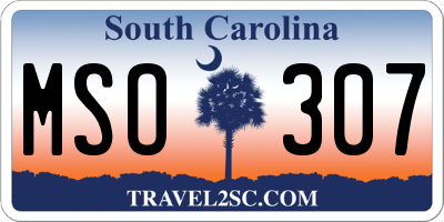 SC license plate MSO307