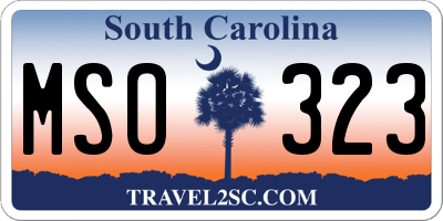 SC license plate MSO323