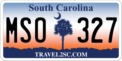 SC license plate MSO327