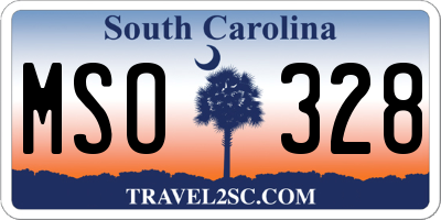 SC license plate MSO328