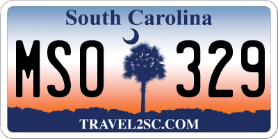 SC license plate MSO329