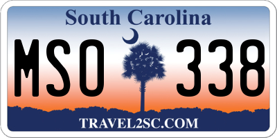 SC license plate MSO338