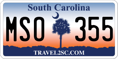 SC license plate MSO355