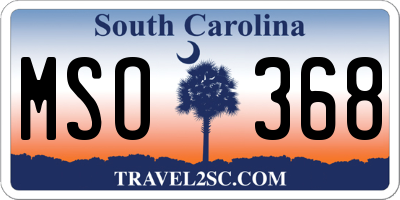 SC license plate MSO368