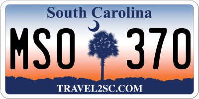SC license plate MSO370