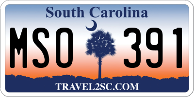 SC license plate MSO391