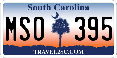 SC license plate MSO395