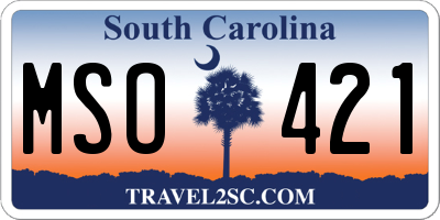 SC license plate MSO421