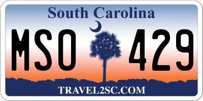 SC license plate MSO429
