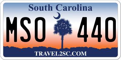 SC license plate MSO440