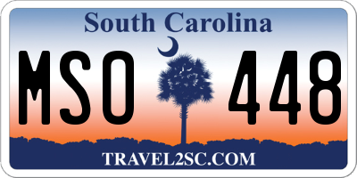 SC license plate MSO448