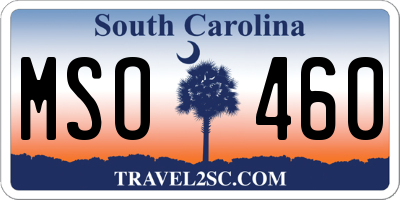 SC license plate MSO460
