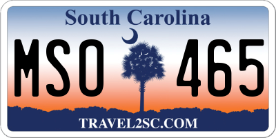 SC license plate MSO465