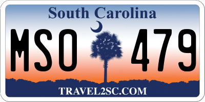 SC license plate MSO479