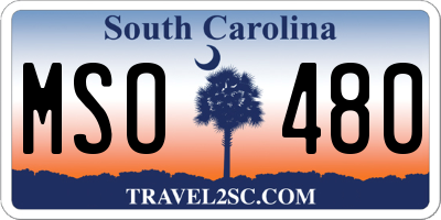 SC license plate MSO480