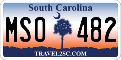 SC license plate MSO482