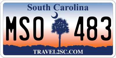 SC license plate MSO483