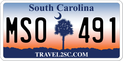 SC license plate MSO491