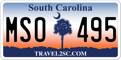 SC license plate MSO495