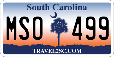 SC license plate MSO499