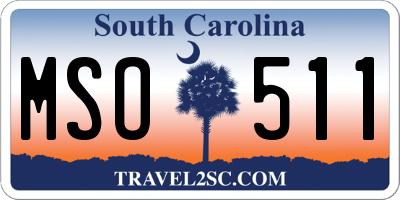 SC license plate MSO511