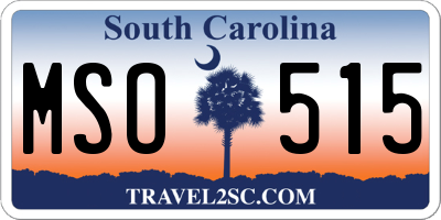 SC license plate MSO515