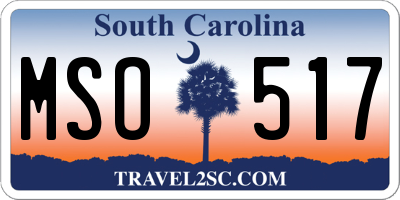SC license plate MSO517