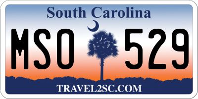 SC license plate MSO529