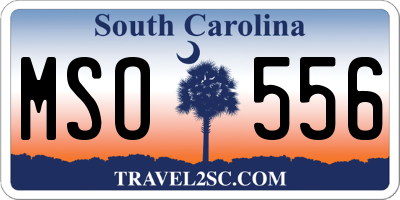 SC license plate MSO556
