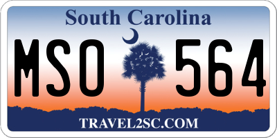 SC license plate MSO564