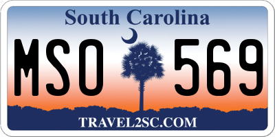 SC license plate MSO569
