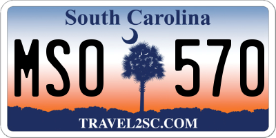SC license plate MSO570