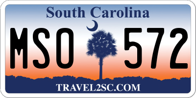 SC license plate MSO572