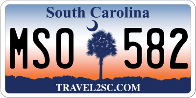SC license plate MSO582