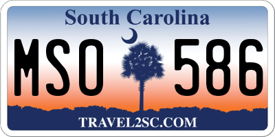 SC license plate MSO586