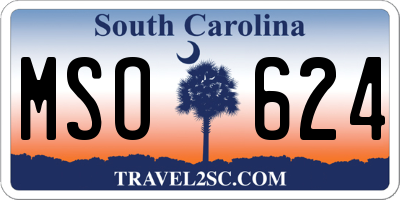SC license plate MSO624
