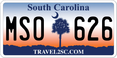 SC license plate MSO626