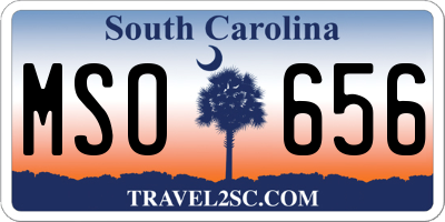 SC license plate MSO656