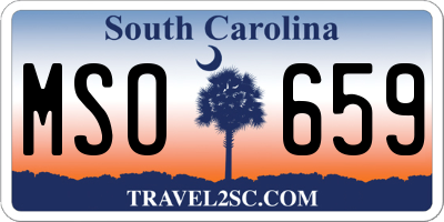 SC license plate MSO659