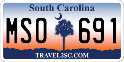 SC license plate MSO691