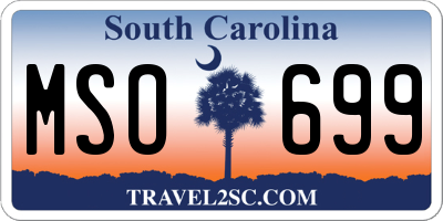 SC license plate MSO699