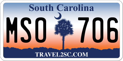 SC license plate MSO706