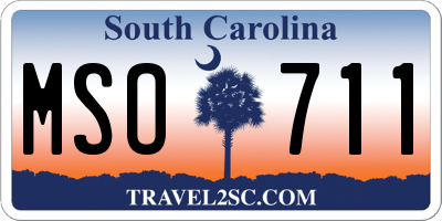 SC license plate MSO711