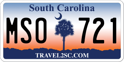 SC license plate MSO721